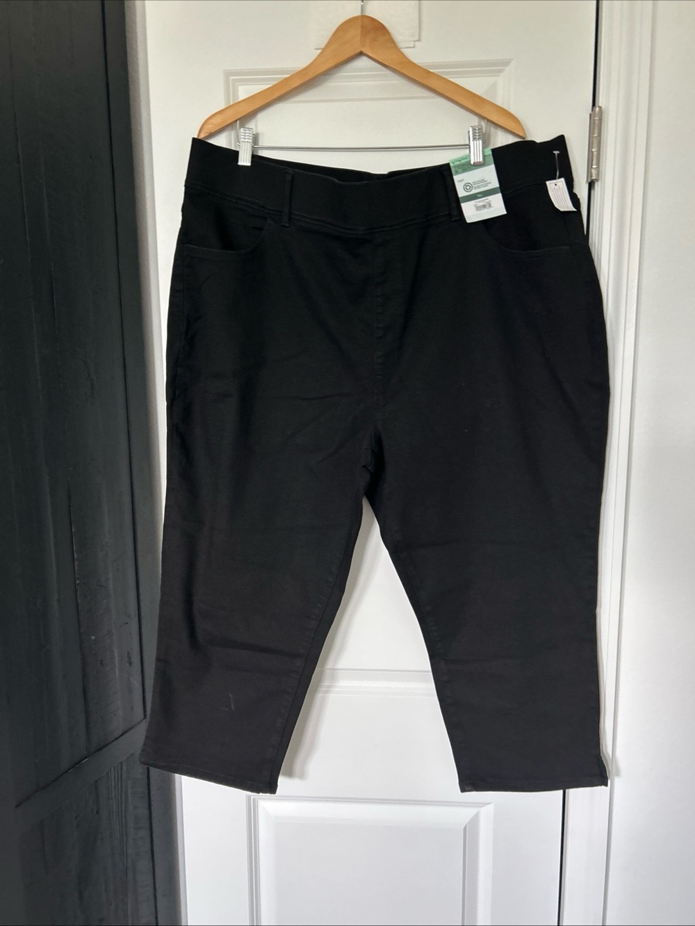 Terra & Sky Women's Size 3x, Black Jeggings, Capri- NWT